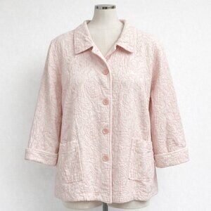 Focus pink quilted textured jacket small